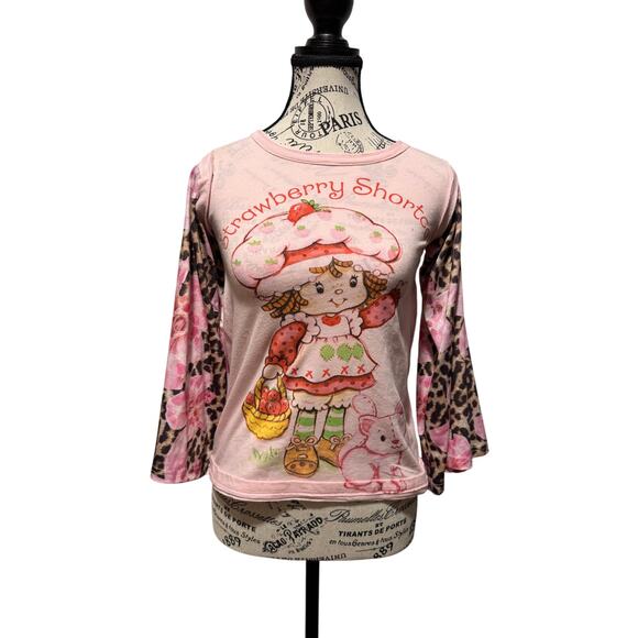 Handmade Tops - Upcycled Strawberry Shortcake Top